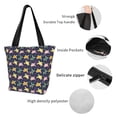 thumbnail image 5 of Vsdgher Turtle print Reusable Shopping Grocery Bags for Women Shopping with Pouch Foldable Pouch Lightweight Polyester Fabric, 5 of 6