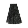 thumbnail image 3 of Caitzr Womens Tutu Tulle Skirts High Waist Layered Starry Sky A-Line Maxi Hem Skirts Mesh Midi Skirt, 3 of 7