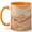 Orange, variant on Boho Desert Sunrise Coffee Mug, Minimal Sand Dune Landscape Design, 11 oz Ceramic Cup