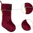 thumbnail image 4 of Dalrosia Christmas Stockings Green and Red Velvet Christmas Stockings with Tassel for Family Kids Decorations for Farmhouse Fireplace Hanging, 4 of 5