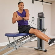 Total Gym Evolve Home Fitness Full Body Workout Machine with 16 Resistance Levels, Blue