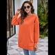 thumbnail image 5 of Sudaderas para Mujer, Sudaderas de Cuello Redondo de A , Suéteres Casuales Holgados, Conjuntos Cómodos de Otoño. Naranja L, 5 of 9