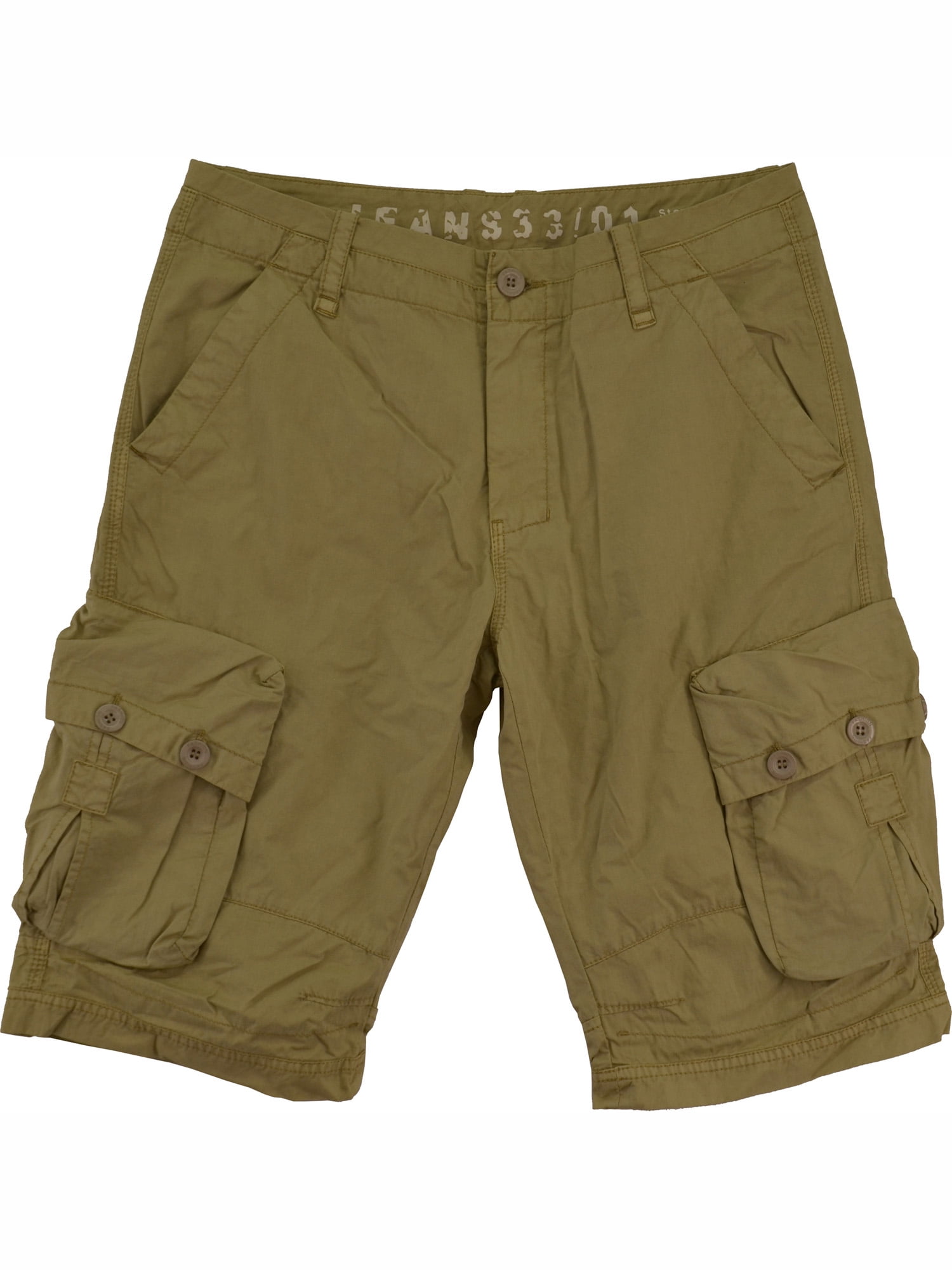 Mens Military Style Cargo Shorts 616s L Khaki34
