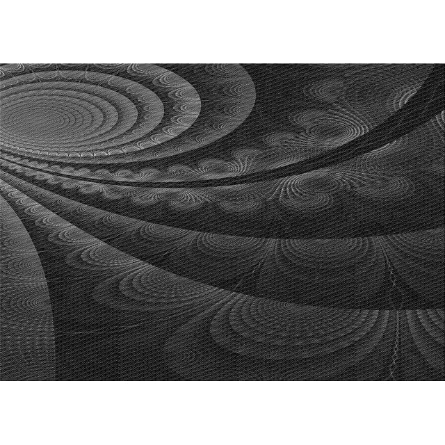 Ahgly Tapis Rectangulaire Lavable en Machine Intérieur Transitionnel Gris Minuit, 6 Pieds x 9 Pieds