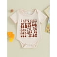 thumbnail image 2 of Bagilaanoe Newborn Baby Girl Boy Summer Rompers Letter Print Short Sleeve Bodysuits 3M 6M 12M 18M Infant Casual One Piece Short Jumpsuit, 2 of 9