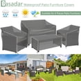 thumbnail image 2 of Gasadar Ensemble de Housses pour Meubles de Patio, Housse de Mobilier d'Extérieur Imperméable 4 Pcs pour Table Basse, Chaise et Causeuse d'Extérieur, Robuste 600, 2 of 7