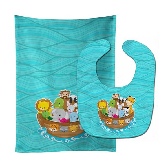 Noahs Ark Baby Bib & Burp Cloth