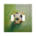 thumbnail image 2 of Dailycode Light Switch Plate Covers 3 Gang Wall Plate Plastics Outlet Covers for Kitchen Home Office Decor Oil Art Football, 2 of 8