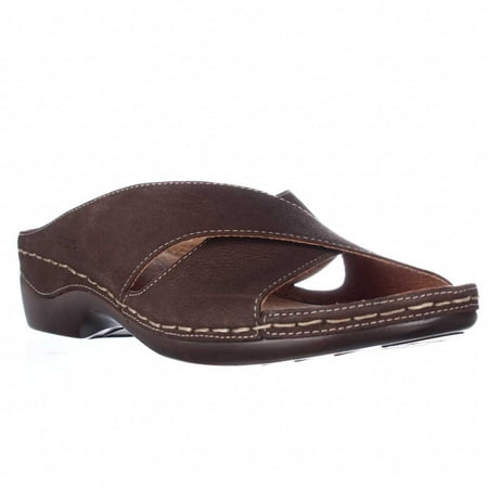 born leather comfort flat slides
