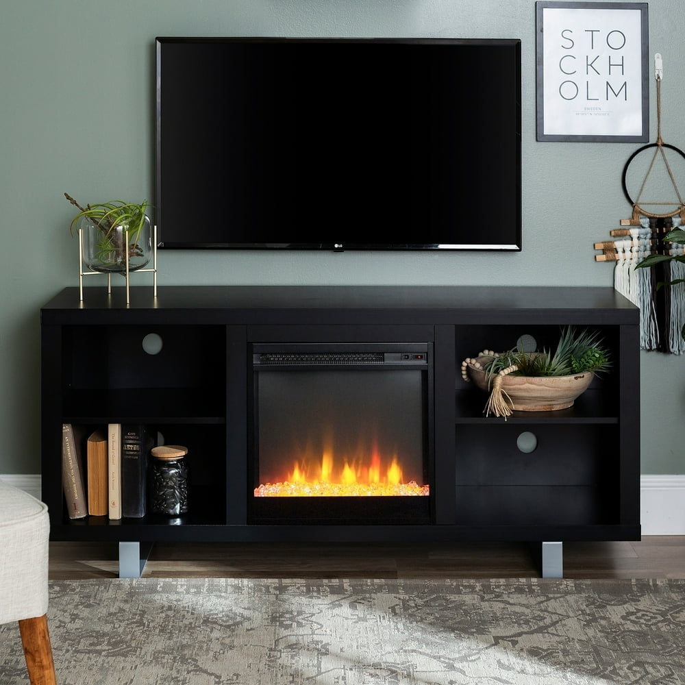 Middlebrook Designs 58inch Modern Fireplace TV Stand Console with Open