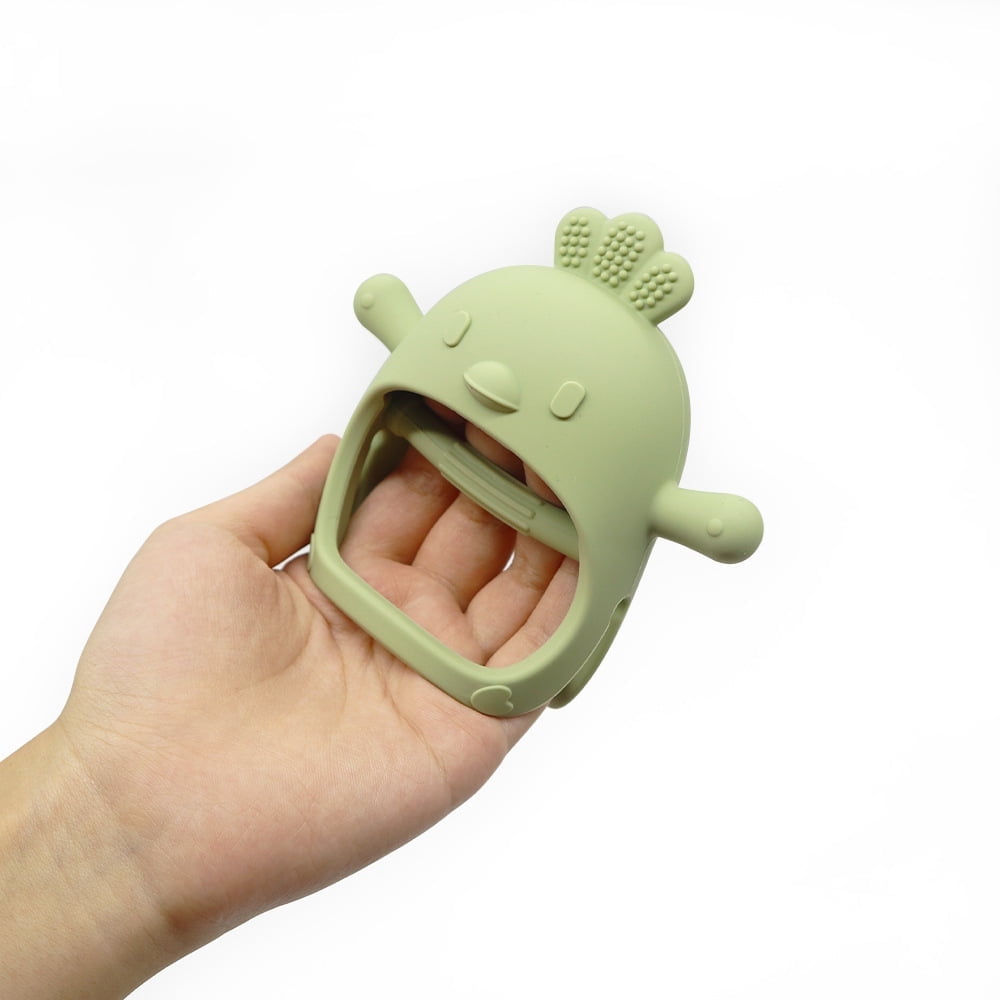 Silicone Baby Teether Toy for Infants 3+ Months, BPA Free Anti-Drop Silicone Mitten Teething Toy for Soothing Sore Gums, Baby Chew Toys for Sucking Needs