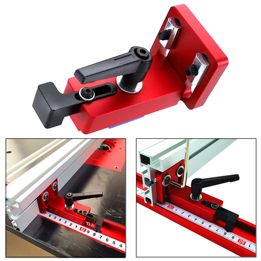 Saw Miter Track Chute Manual Woodworking DIY Tools T-Track Sliding Gauge Fence 