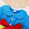 thumbnail image 5 of Odeerbi Girls Dress Baby Girls Clothes Infant Toddler 2025 Long Sleeve Doll Collar Dress Gauze Princess Dress Blue, 5 of 8