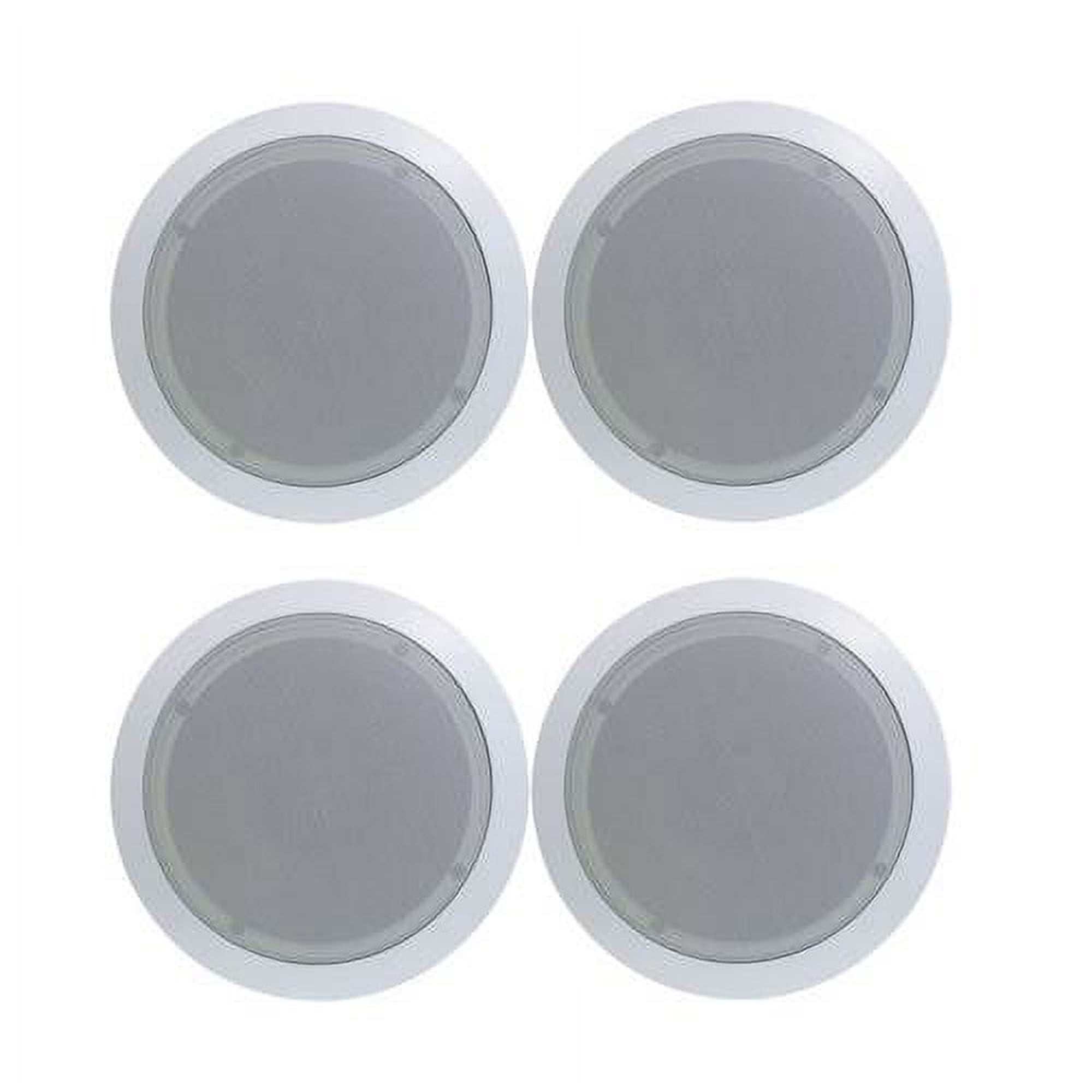 4) Pyle PDIC51RD 5.25 Inch 150W Round White In-Ceiling Wall Flush Speakers Four
