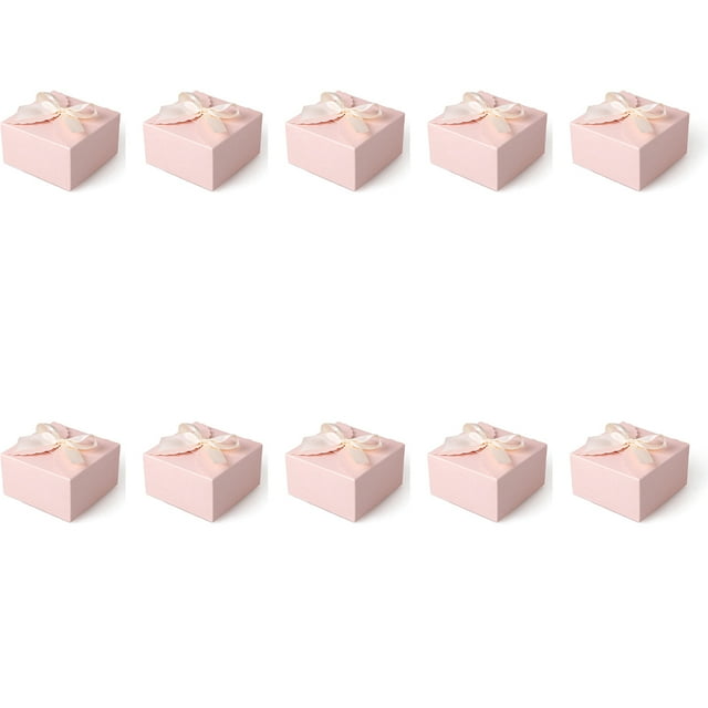 10 Pieces Engagement Gift Box Banquet Mini Toy Packages Portable Single Use Present Case Party Favor Candies Biscuits Packing Boxes Pink
