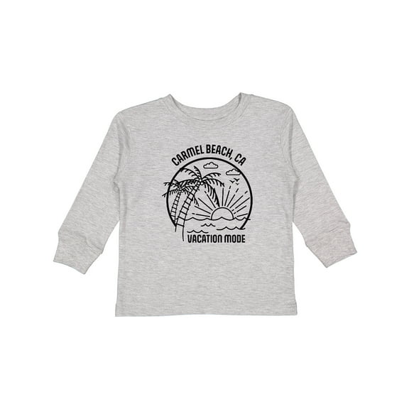 Inktastic Summer Vacation Mode Carmel Beach California Boys or Girls Long Sleeve Toddler T-Shirt