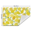 thumbnail image 3 of LNWH Cartoon Lemon Pattern Placemats, 6 PCS Heat Resistant Washable PVC Table Mats, 18"x12", 3 of 6