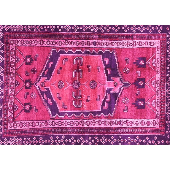 Ahgly Company Indoor Rectangle Persian Pink Traditional Area Rugs, 8' x 12'