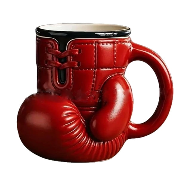 Billuyoard Taza con guantes de boxeo, taza temática colorida, centro de de escritorio, material duradero y divertido, capacidad, con regalo Teteras