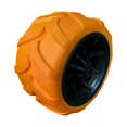 thumbnail image 3 of S SERENABLE Roue de Remplacement Chariot Portable Roue PU pour Jardin Extérieur Pliable Camping Noir Orange, 3 of 9