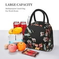 thumbnail image 5 of Easygdp Butterfly with Fowers Large Insulated Lunch Bag，Aluminum Lining, Spacious Design, Leakproof, Ideal for Work, Picnics, Travel, and Outdoor Activities-One Size, 5 of 6