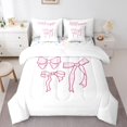thumbnail image 1 of Erosebridal Princess Bowknot Bed in a Bag King size, Pink Ribbon Bed Set, Cartoon Theme Decor, Reversible, 1 of 1