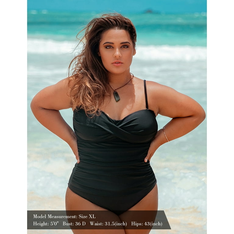 RELLECIGA Women's Tummy Control Swimwear Strapless One Piece Swimsuit for  Women