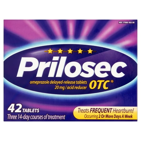 Prilosec OTC Frequent Heartburn Medicine and Acid Reducer Tablets, 42 count