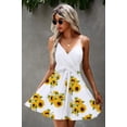 thumbnail image 6 of Floral V Neck Spaghetti Strap Belted Cami Dress, 6 of 8