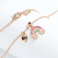 thumbnail image 4 of Collar de buen amigo ZHAOCHENG para niños flor arco iris 2 collares de amistad 36+5cm, 4 of 5