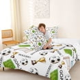 thumbnail image 4 of Erosebridal Green Soccer Court Queen Comforter Set,Football Sport Games Bedding Comforter Set For Boys Teens,Reversible 3-Piece, 4 of 7