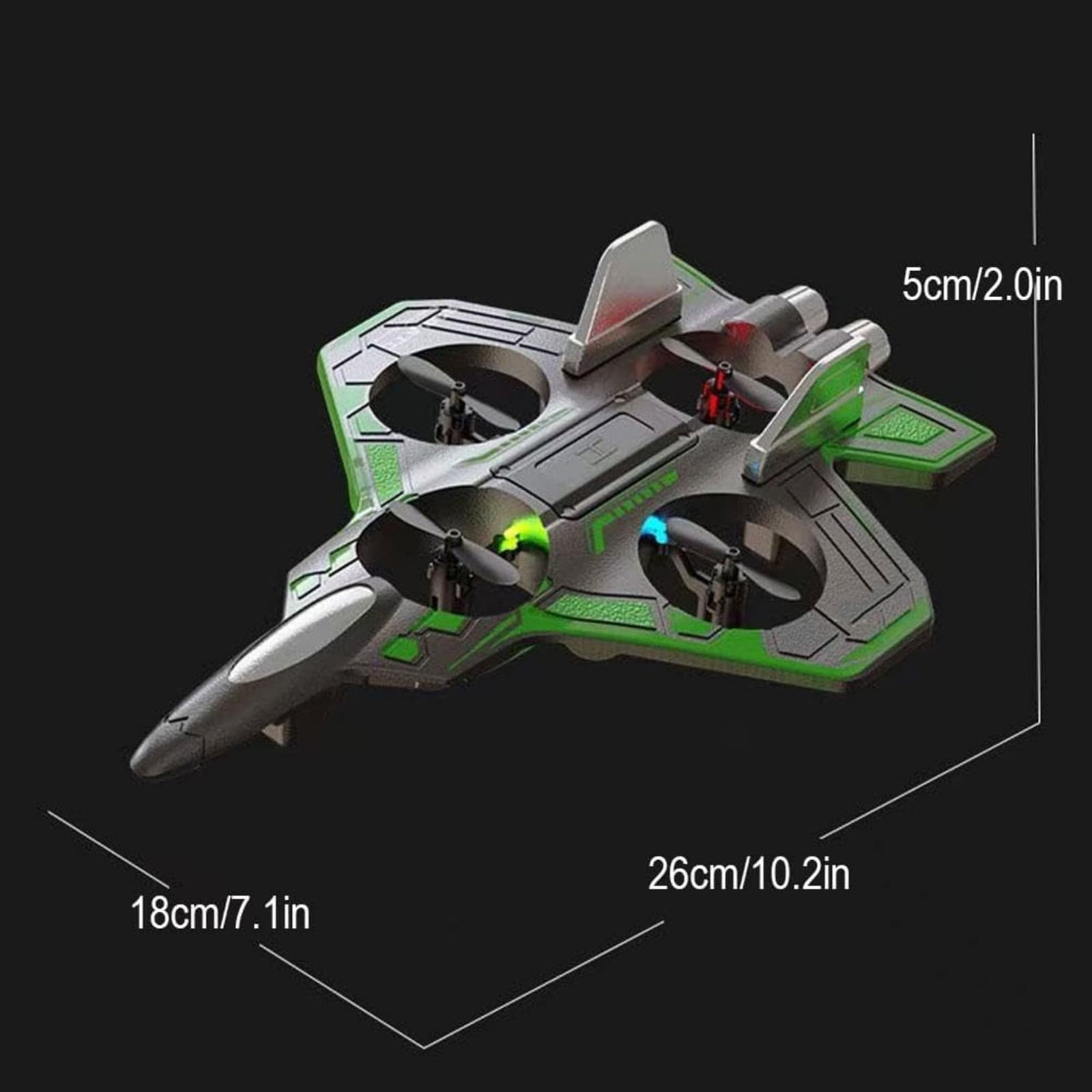 ZZERHUOO Rc Foam Remote Control Airplanes RC Planes With Light 2.4 360 Flip Rotation Mode Stunt Roll Airplane For Adults Boys Rot BLH6050 12er Pack 28cm Remote Control 8 X 24 X 18 Cm Headless AAA