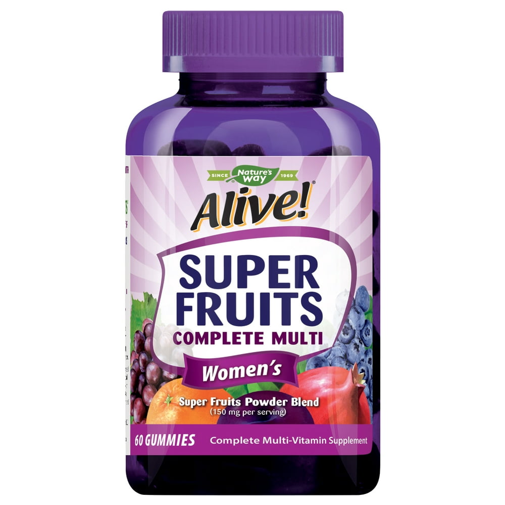 Alive! Super Fruits Women's Multi Vitamin Gummies with BVitamin