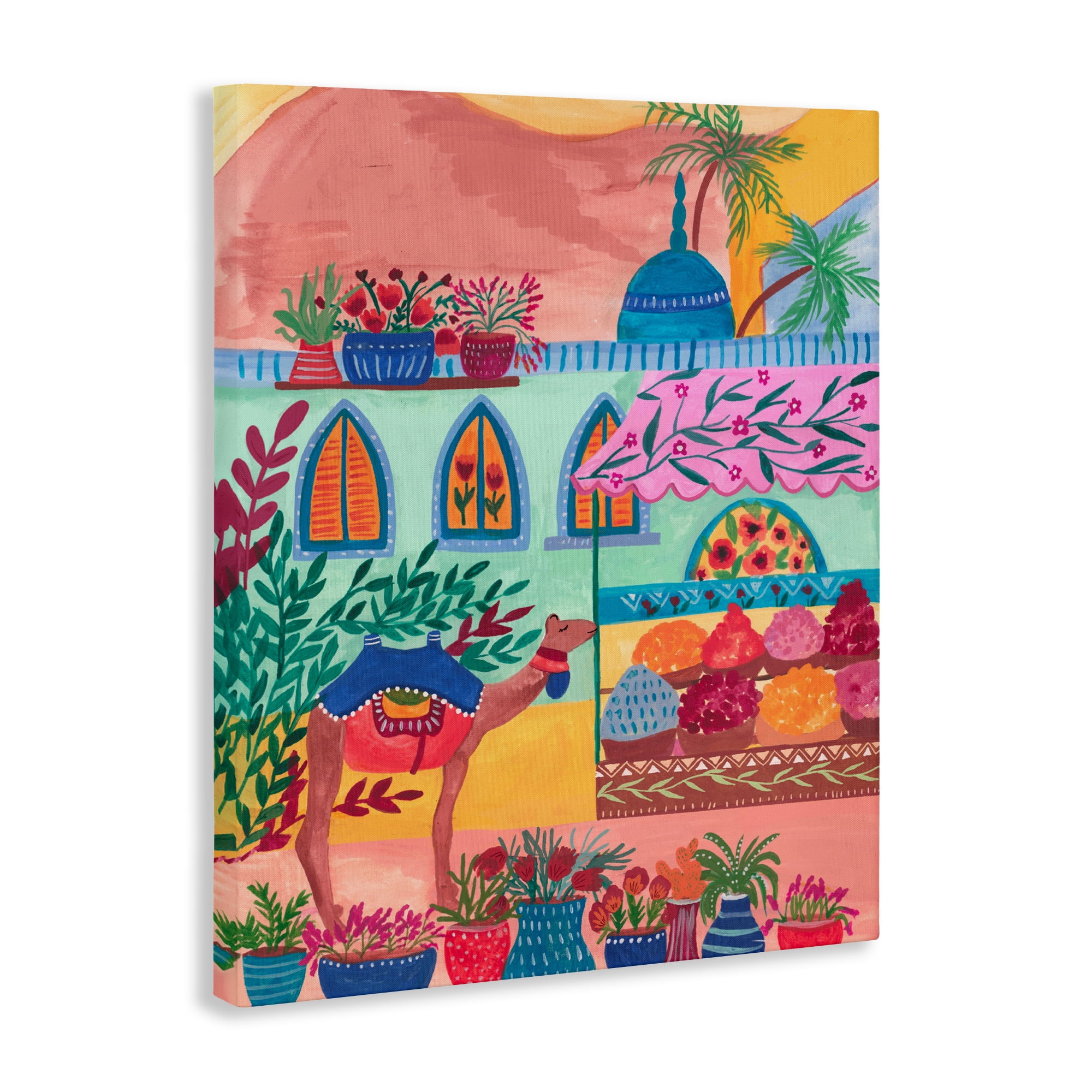 Exotic Egypt Camel Canvas Wall Art, design by Nabeela Rumi
