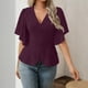 thumbnail image 4 of Casual Tops V-Cuello Manga Corta Suéter Camisa Moda Tee para las Mujeres Elegante Blusa de Verano, 4 of 5
