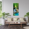 thumbnail image 3 of Hieng 3 Piece Canvas Wall Art Nature Landscape Pictures Green Forest Waterfall Poster Canvas Prints Artwork Spa Bathroom Bathroom Room (only canvas), 3 of 6