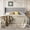 Light Gray, variant on Frostbloom King Size Platform Bed Frame, Linen Upholstered Wingback Headboard, Beige