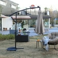 thumbnail image 3 of 10ft Solar LED Market Umbrella, Lighted Patio Umbrella with 40 LED Lights, Outdoor Table Umbrella with Tilt & Crank for Pool, Porch, Garden, Backyard, khaki, 3 of 9