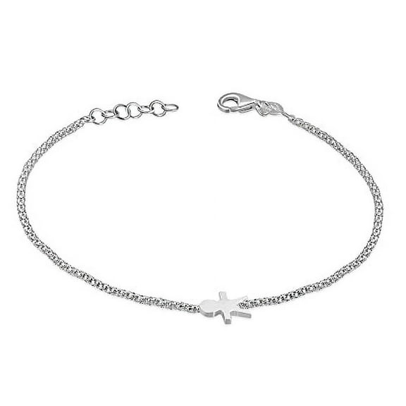 925 Sterling Silver Boy Charm Bracelet