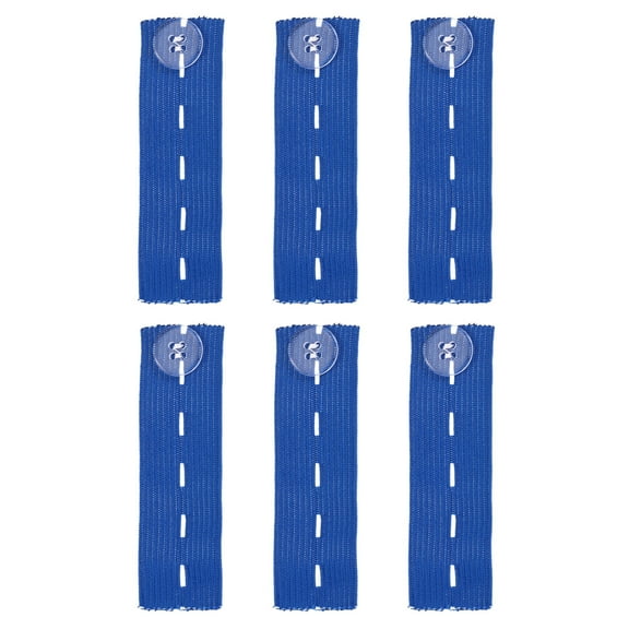 6Pack Elastic Pants Waist Extenders, Button Extenders (Blue, 3.4x1inch)