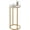 Round-gold, variant on C Shaped End Table,Small Side Table for Couch and Bed, Gold Snack Couch Table for Small Spaces, Living Room, Bedroom,Bedside (White Marble)