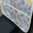thumbnail image 3 of Nautical Microwave Oven Cover, Marine Themed Starfish Mollusk Coral Reef Shells Oyster Underwater Design, Water Resistant Organizer with Pockets for Kitchen, 36" x 12", Blue and Yellow, by Ambesonne, 3 of 4
