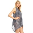 thumbnail image 5 of Womens Sleeveless Open Front Crochet Shawl Cardigan Bikini Cover Up, 5 of 8