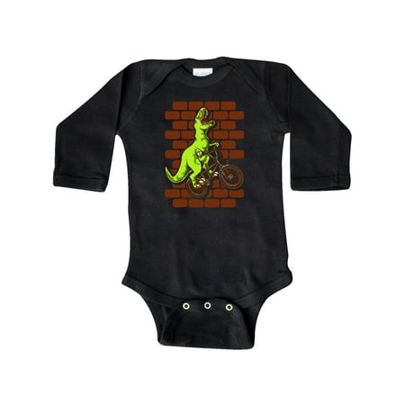 

Inktastic BMX Motocross Dinosaur Gift Baby Boy Long Sleeve Bodysuit