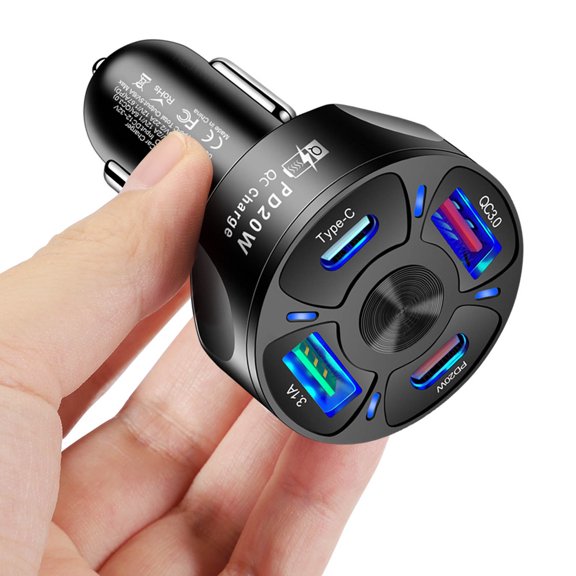 Adaptador de coche 4 en 1 Wmkox8yii 20WPD QC3.0 38W