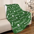 thumbnail image 2 of Personalized Puppy Dog Paw Print Blanket Custom Gifts Super Soft Lightweight Flannel Blankets Throw for Kids, Adult, Suitable for Couch, Sofa, Bed, Camping, Travel All Seasons 40"x50" for Kid, 2 of 6