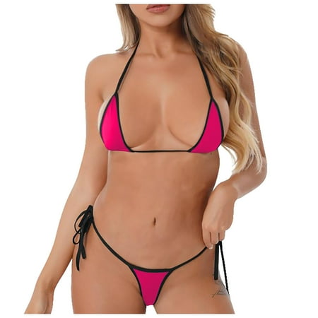 

FeternalWomen s Split Sexy Bikini Lingerie Erotic Underwear (Without Breast Pads)