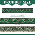 thumbnail image 2 of Cinta de jacquard de estilo étnico de 7 yardas, cinta de flores bordadas de 3/4 de pulgada, ribete vintage, ribete tejido bordado verde, 2 of 9