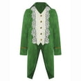 thumbnail image 5 of iiniim Boys Medieval Victorian Steampunk Jacket Renaissance Long Sleeve Embroidery Tailcoat Green 6, 5 of 7
