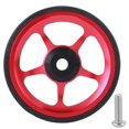 thumbnail image 1 of Rueda plegable de aluminio para bicicleta, rueda fácil de montar, rueda de empuje con tornillo de montaje, color negro y rojo, 1 of 8